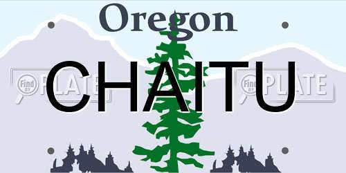 CHAITU Oregon License Plate
