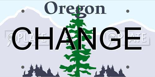 CHANGE Oregon License Plate