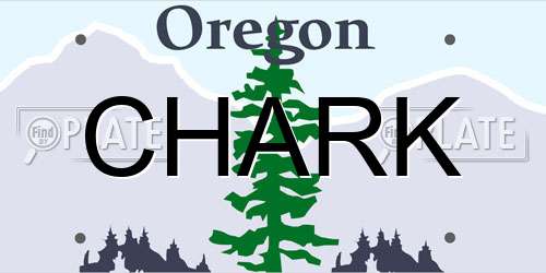 CHARK Oregon License Plate