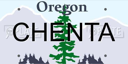 CHENTA Oregon License Plate