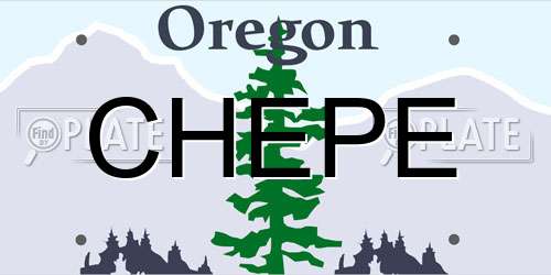 CHEPE Oregon License Plate