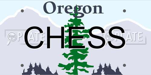 CHESS Oregon License Plate
