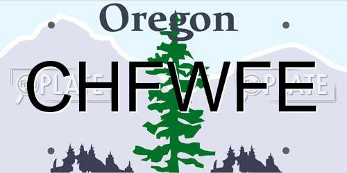 CHFWFE Oregon License Plate