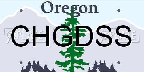 CHGDSS Oregon License Plate