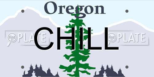 CHILL Oregon License Plate