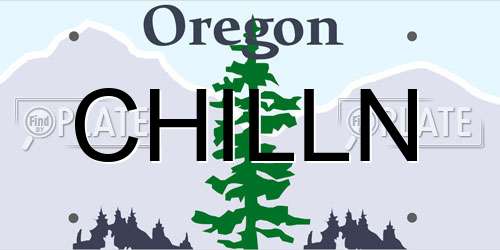 CHILLN Oregon License Plate
