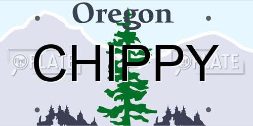 CHIPPY Oregon License Plate
