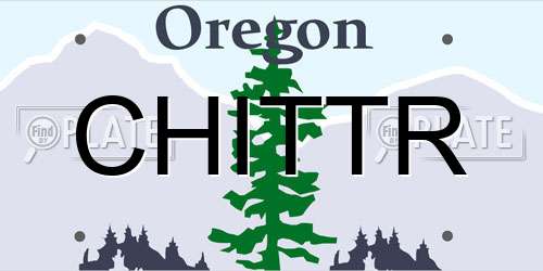 CHITTR Oregon License Plate