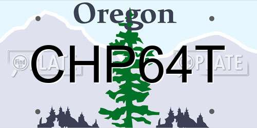 CHP64T Oregon License Plate