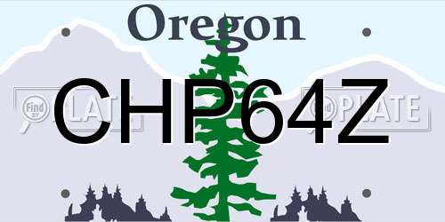 CHP64Z Oregon License Plate