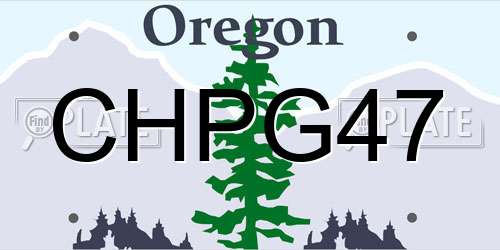 CHPG47 Oregon License Plate
