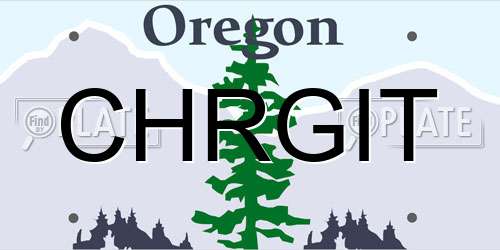 CHRGIT Oregon License Plate