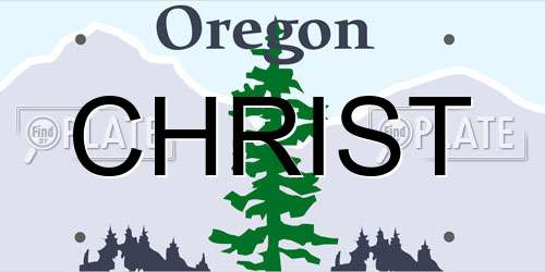 CHRIST Oregon License Plate