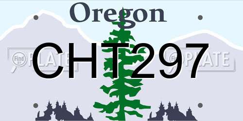 CHT297 Oregon License Plate