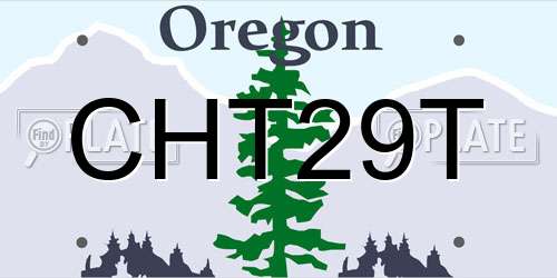 CHT29T Oregon License Plate