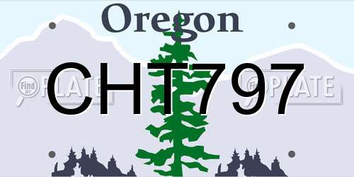CHT797 Oregon License Plate