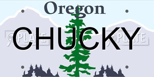 CHUCKY Oregon License Plate