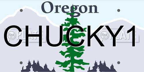 CHUCKY1 Oregon License Plate