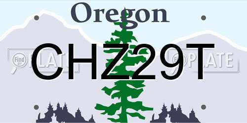 CHZ29T Oregon License Plate