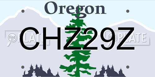 CHZ29Z Oregon License Plate