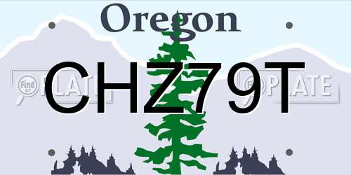 CHZ79T Oregon License Plate