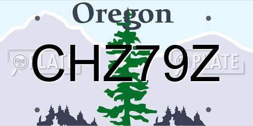 CHZ79Z Oregon License Plate