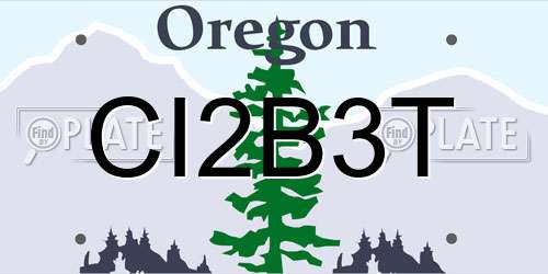 CI2B3T Oregon License Plate