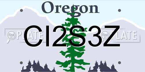 CI2S3Z Oregon License Plate