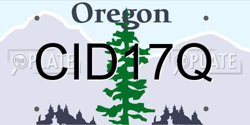 CID17Q Oregon License Plate