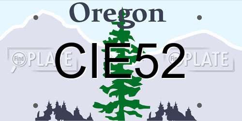 CIE52 Oregon License Plate