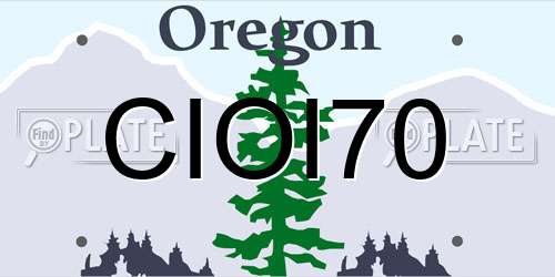 CIOI70 Oregon License Plate