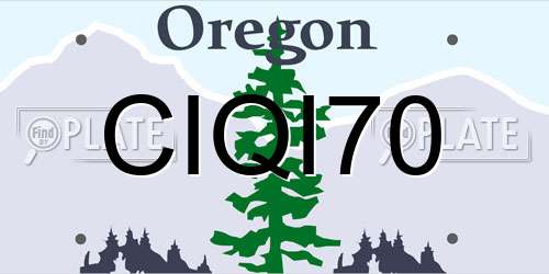 CIQI70 Oregon License Plate