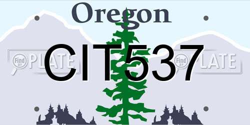 CIT537 Oregon License Plate
