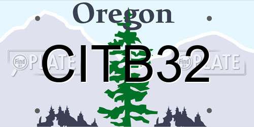 CITB32 Oregon License Plate