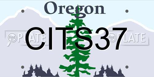 CITS37 Oregon License Plate