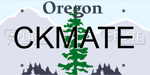 CKMATE Oregon License Plate