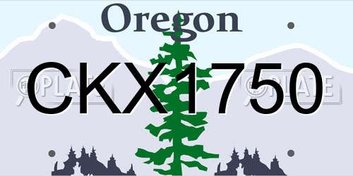 CKX1750 Oregon License Plate