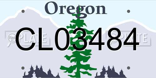 CL03484 Oregon License Plate