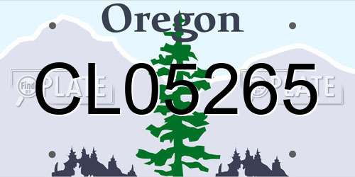 CL05265 Oregon License Plate