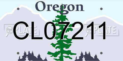 CL07211 Oregon License Plate
