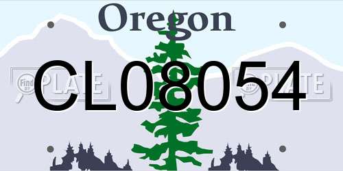 CL08054 Oregon License Plate