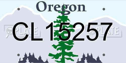 CL15257 Oregon License Plate