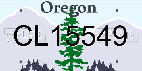 CL15549 Oregon License Plate
