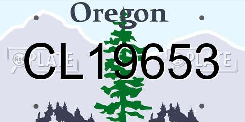 CL19653 Oregon License Plate