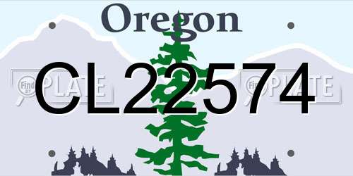 CL22574 Oregon License Plate