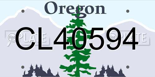 CL40594 Oregon License Plate