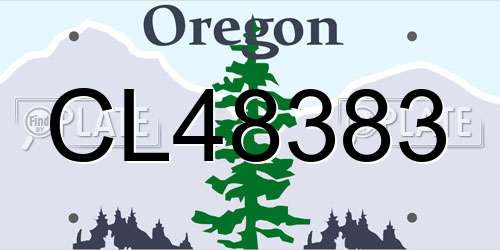CL48383 Oregon License Plate