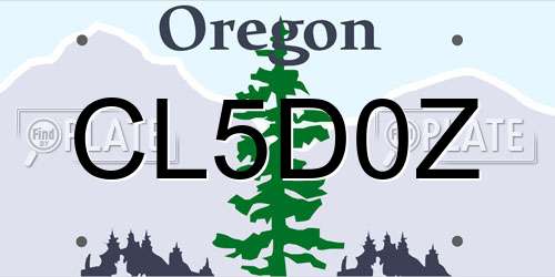 CL5D0Z Oregon License Plate