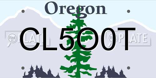 CL5O0T Oregon License Plate