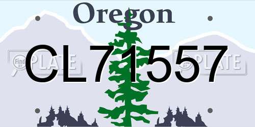 CL71557 Oregon License Plate